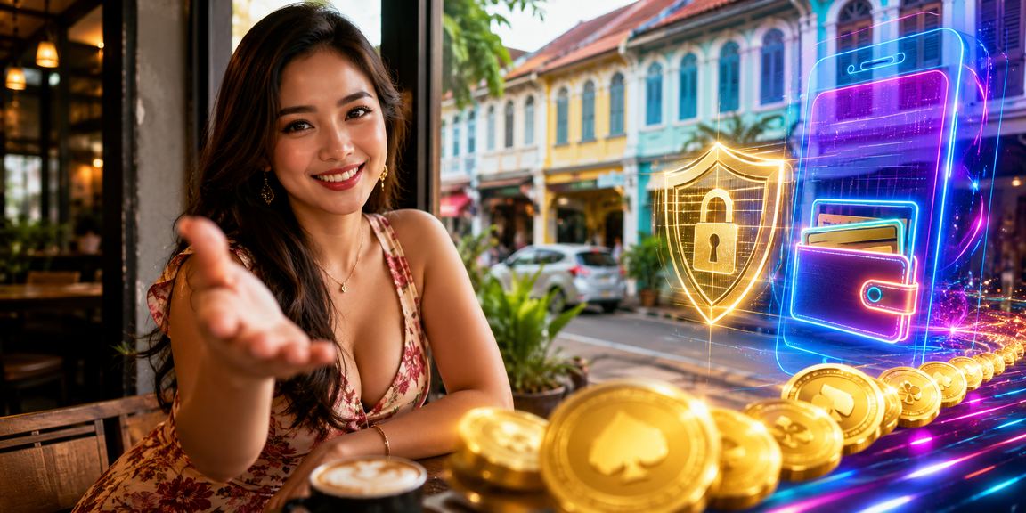 Pengguna menyemak odds perlawanan melalui telefon mudah alih di Penang